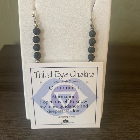 Sodalite and Lavastone‎ Diffuser Earrings - Picture 4 of 5